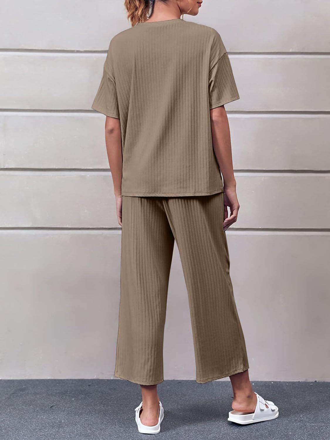 Women’s Relaxed Casual Cropped Pants Set