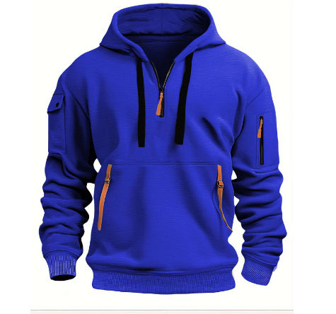 Men Comfort Shoulder Hooded Sweatshirt