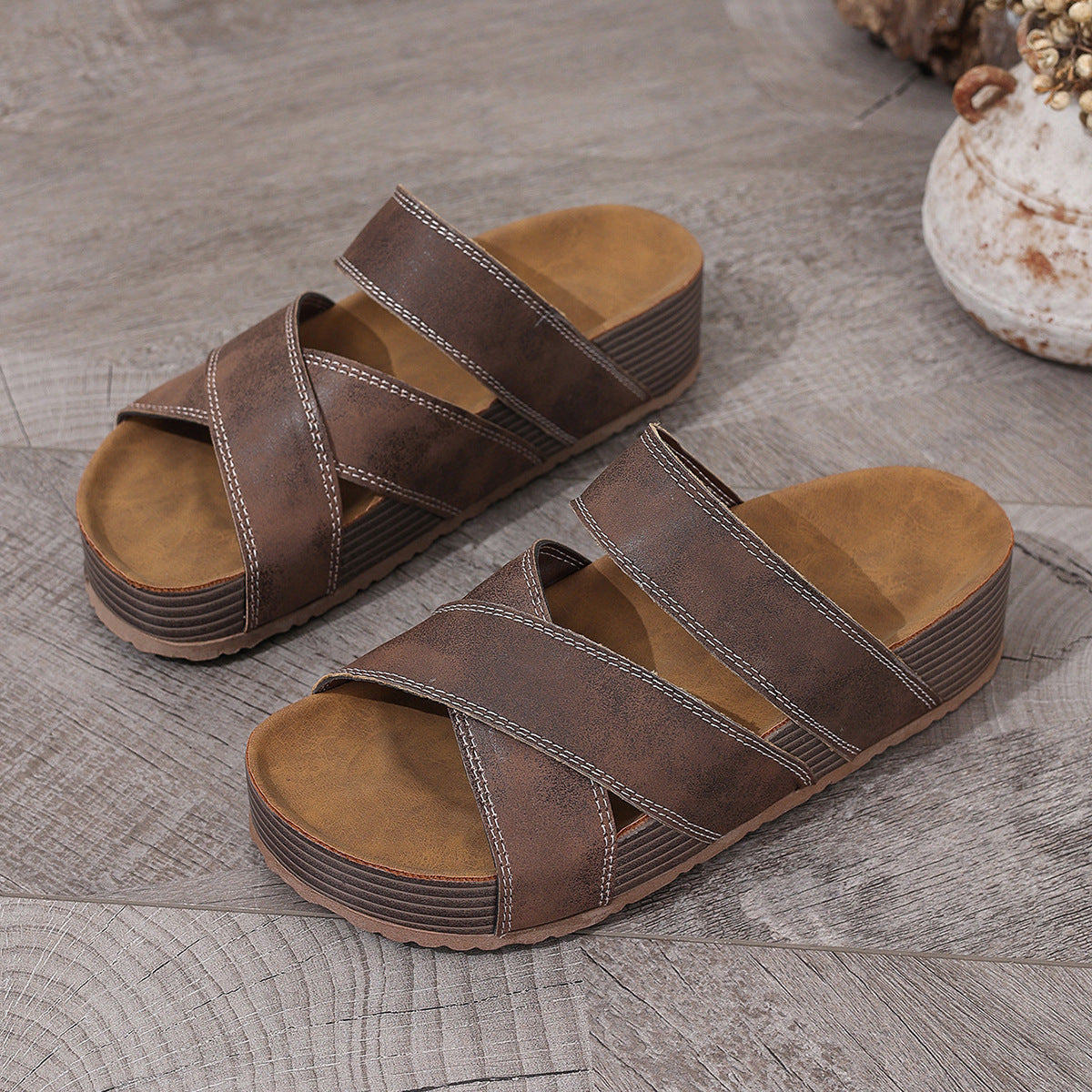 Women Retro Beach Slippers