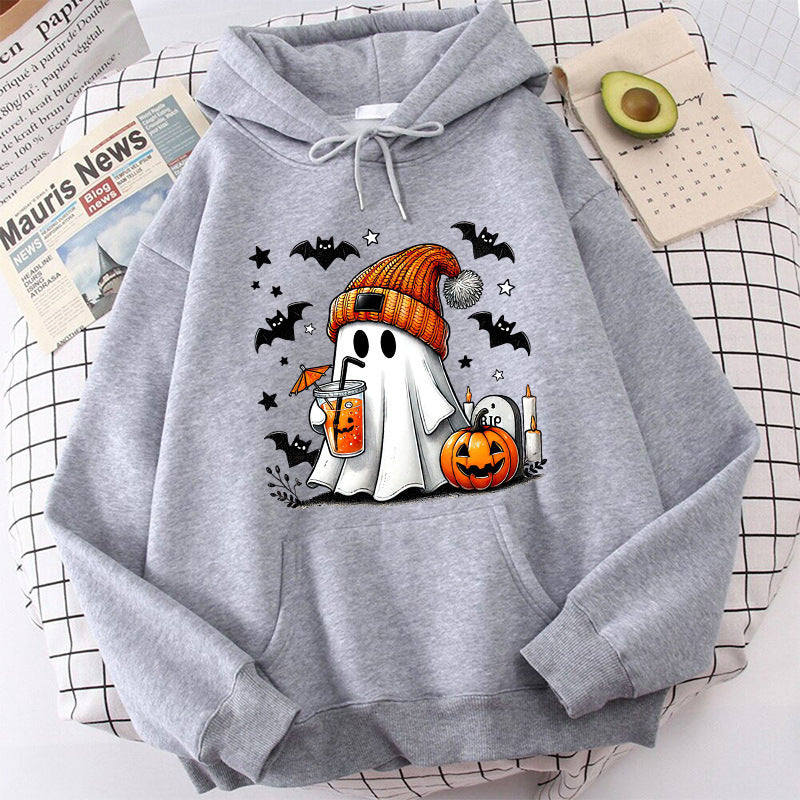 Women Halloween Ghost Pumpkin Hoodies