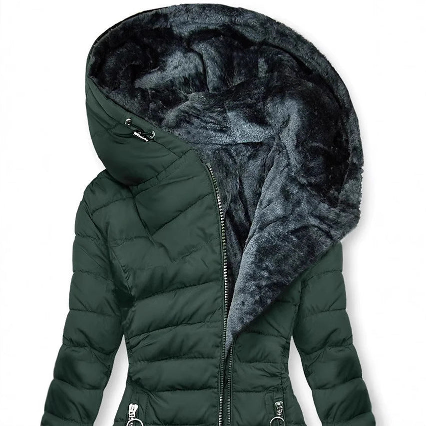 Women Winter Slim-fit padded Hood Coat