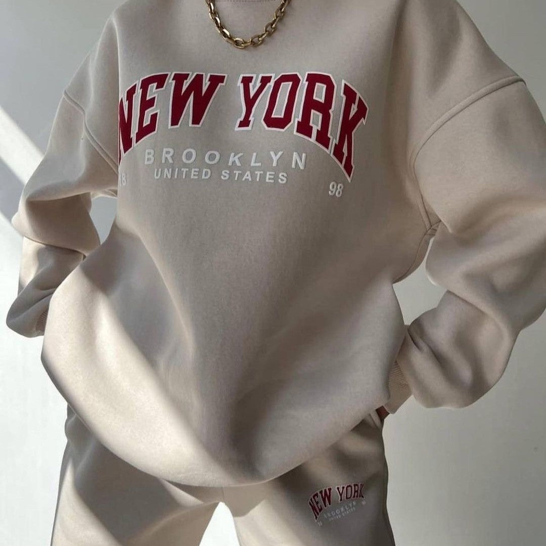 Women's New York Padded Lounge Sweater Set