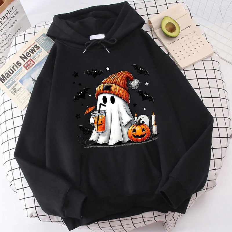 Women Halloween Ghost Pumpkin Hoodies