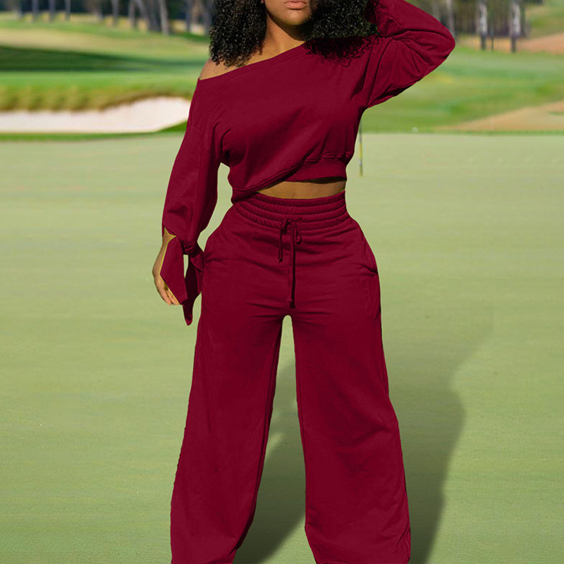 Women's Beauty Sweat Casual Pants Set