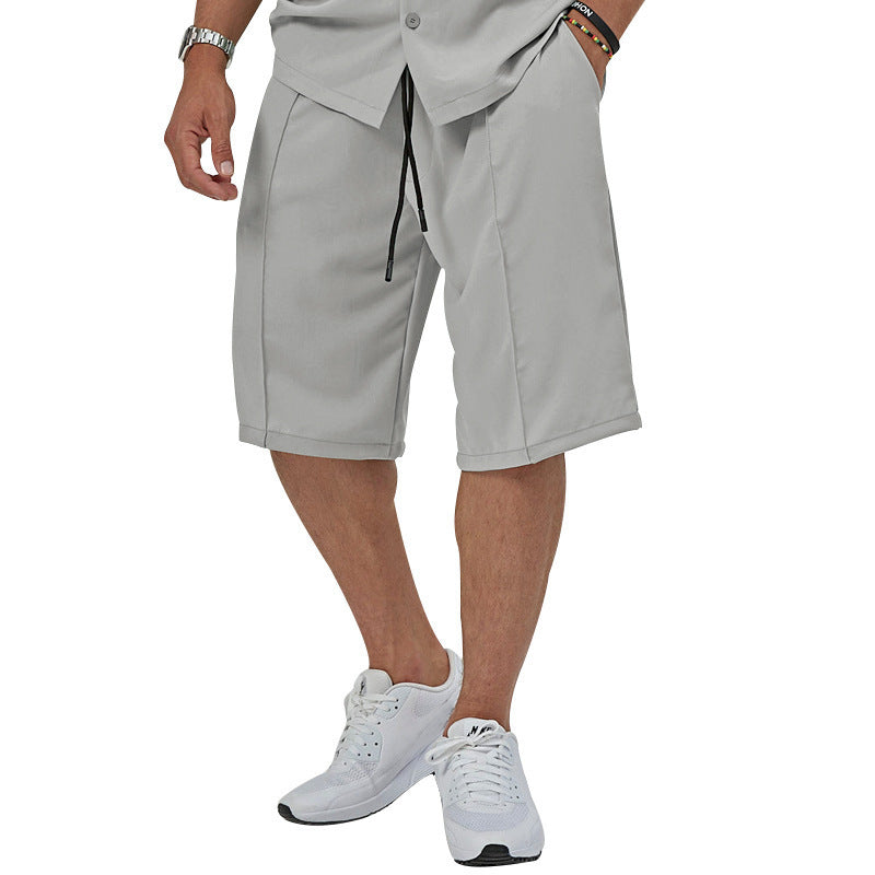 Men's Lapel Casual Two-piece Set