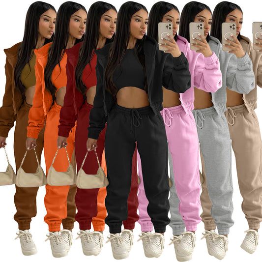Women's Chill Sweatshirt Hooded Sports And Leisure Set