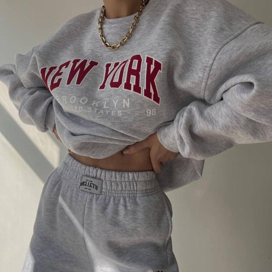 Women's New York Padded Lounge Sweater Set