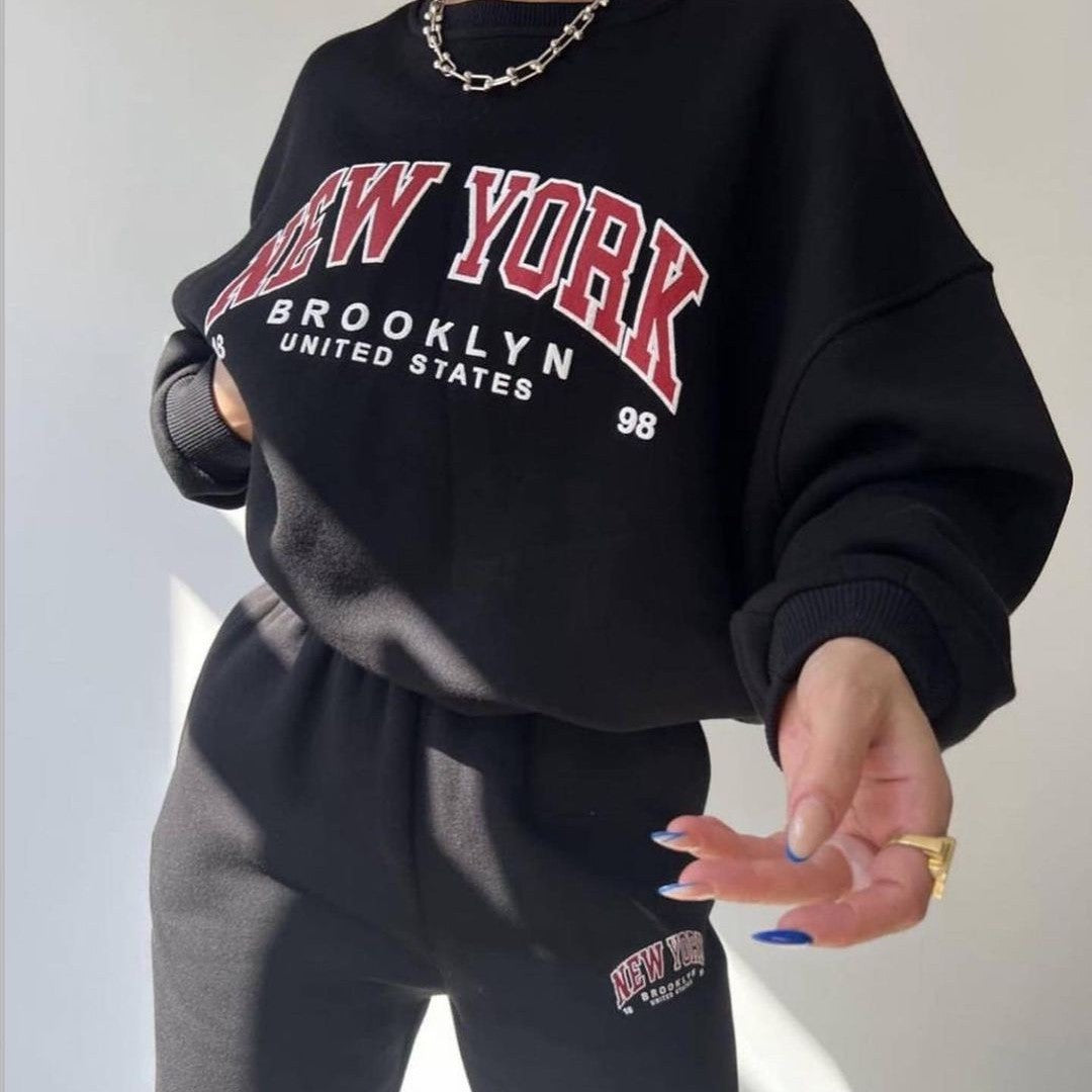 Women's New York Padded Lounge Sweater Set