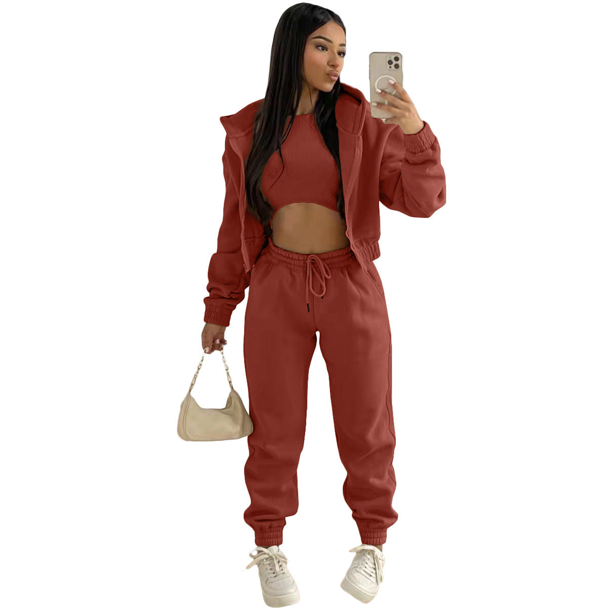 Women's Chill Sweatshirt Hooded Sports And Leisure Set