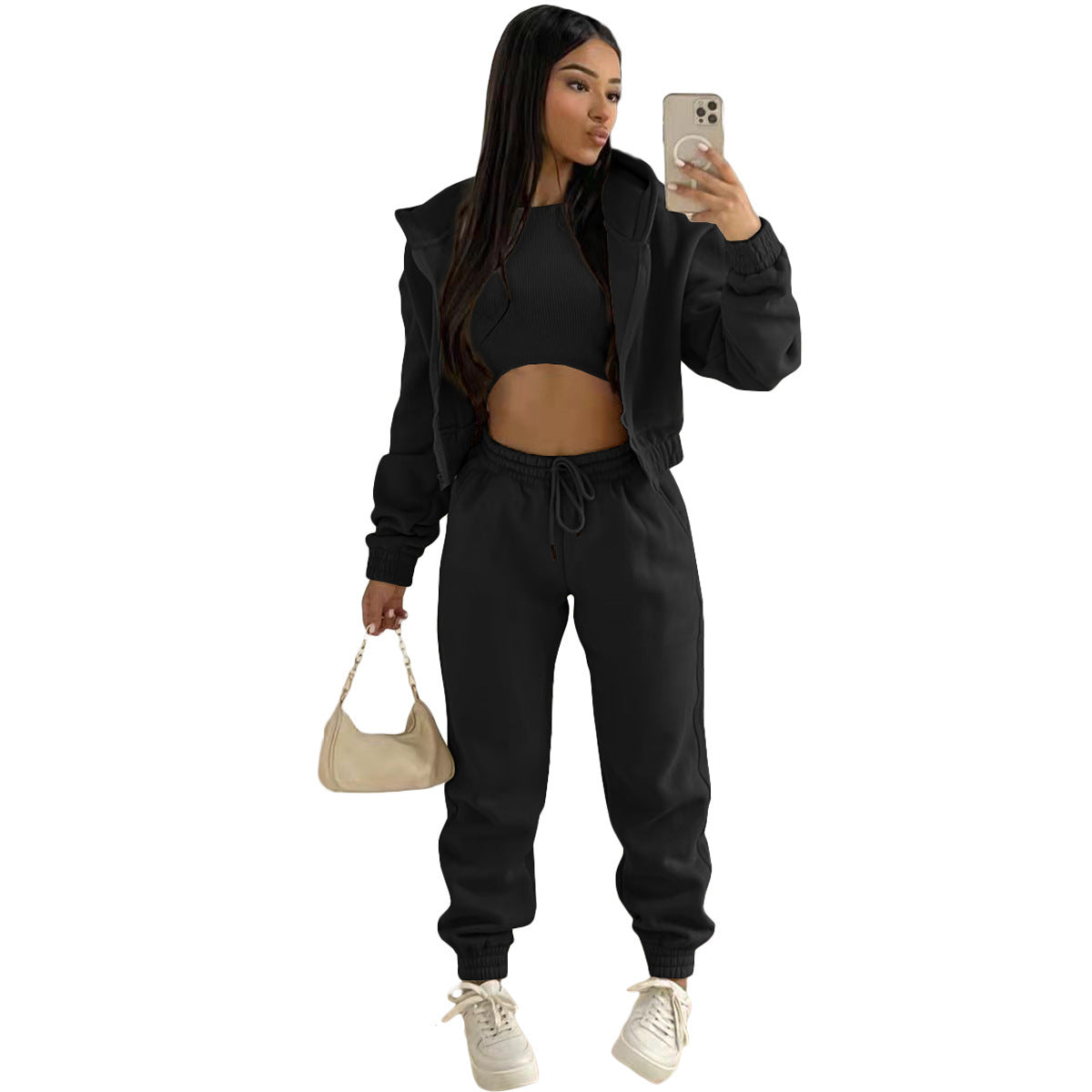 Women's Chill Sweatshirt Hooded Sports And Leisure Set
