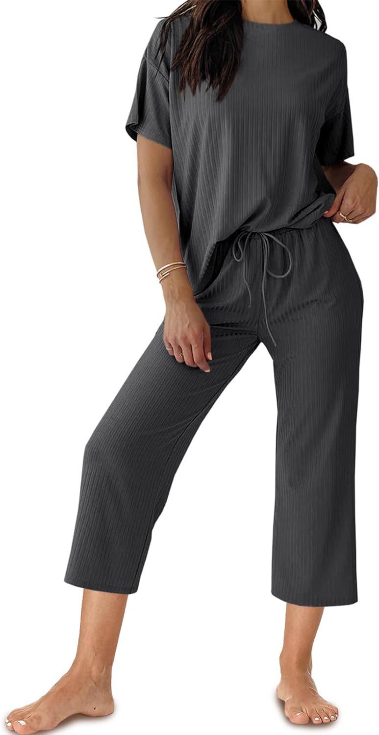 Women’s Relaxed Casual Cropped Pants Set