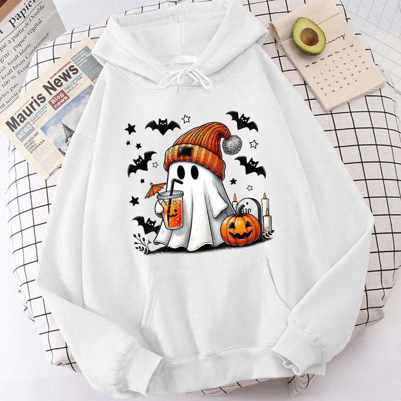 Women Halloween Ghost Pumpkin Hoodies