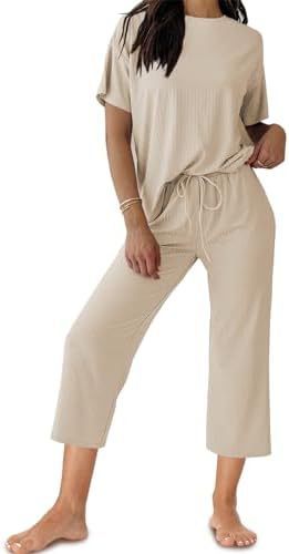 Women’s Relaxed Casual Cropped Pants Set