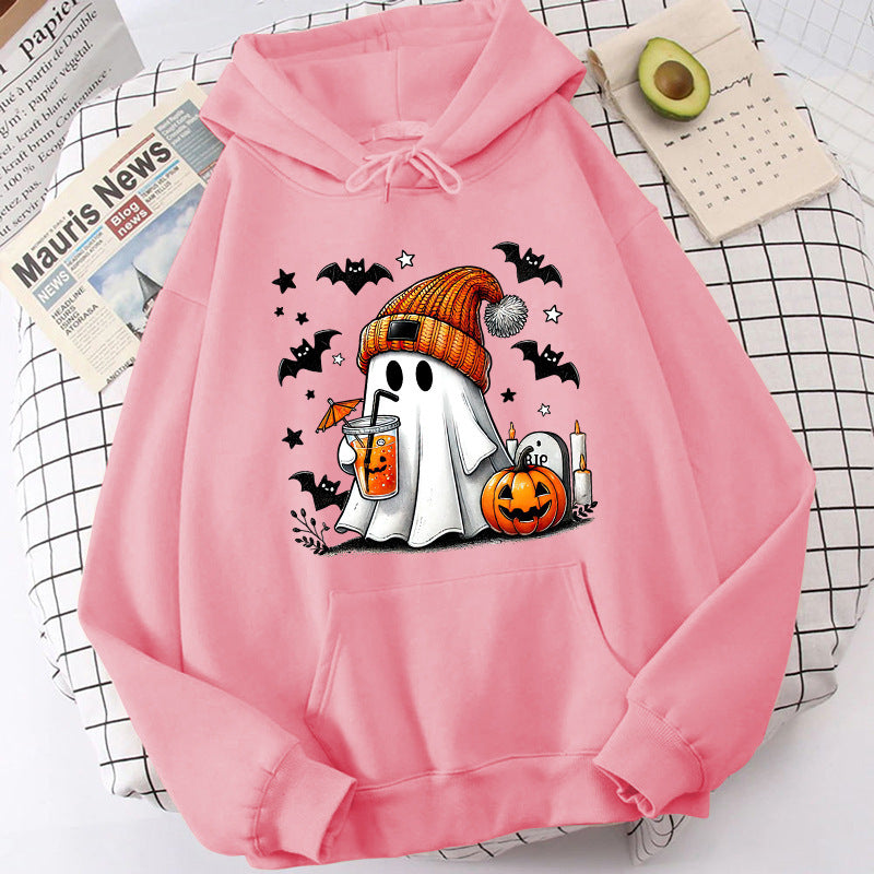 Women Halloween Ghost Pumpkin Hoodies