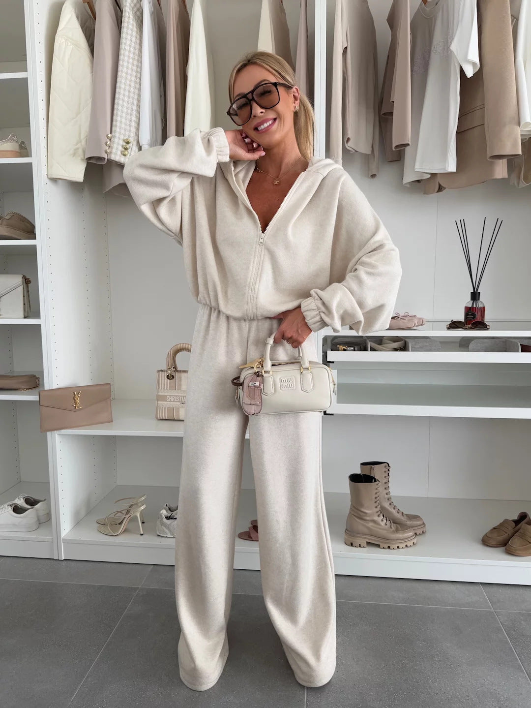 Women Electric Cotton Candy Lounge Set