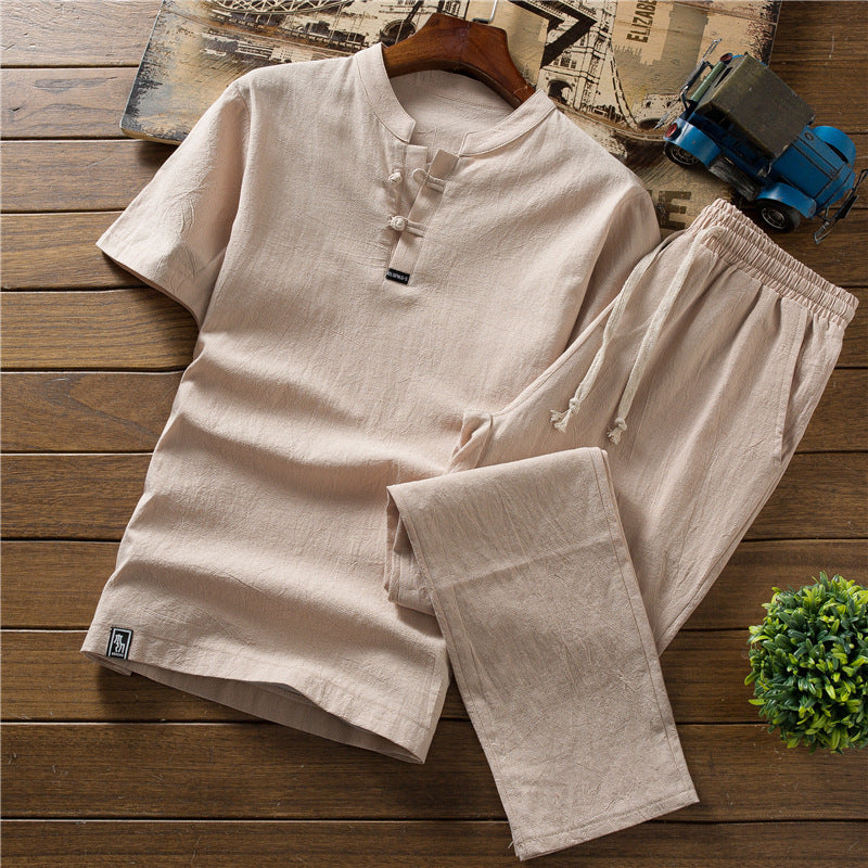 Men Summer Linen Comfort Lounge Set