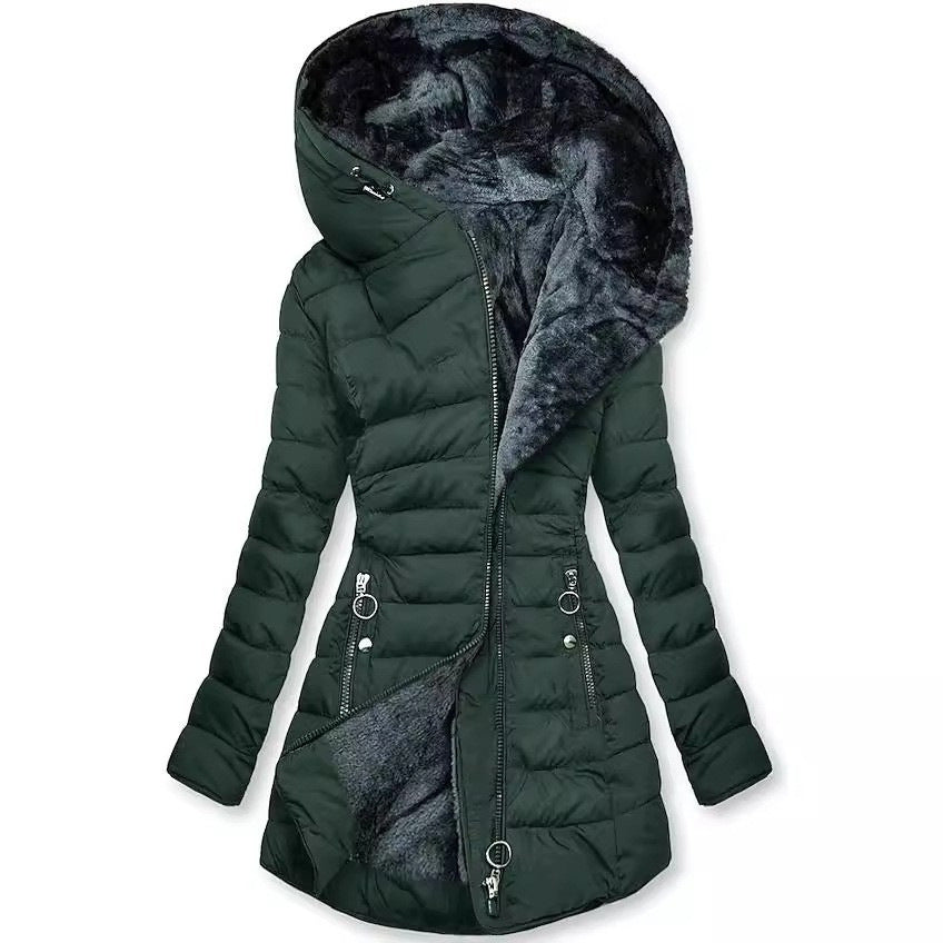 Women Winter Slim-fit padded Hood Coat