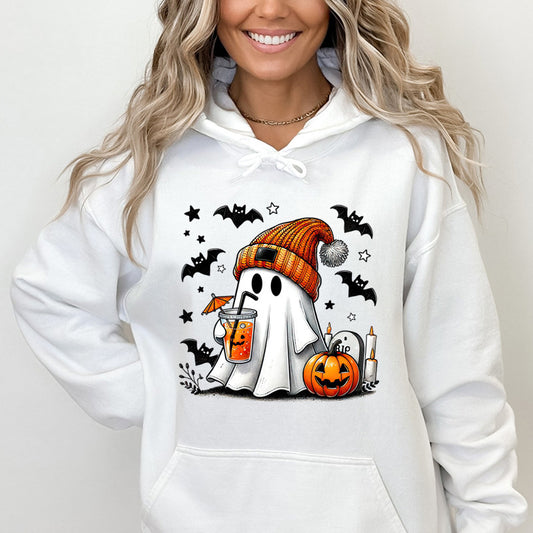 Women Halloween Ghost Pumpkin Hoodies