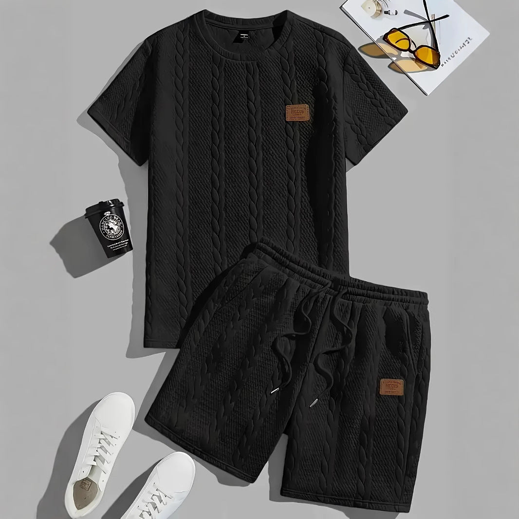Men's Vacation Patch Design Two-piece Set